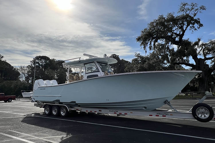 Cover image for the post Phenom 37 Delivered to Ocean Isle, NC: Coastal Elegance in Ice Blue